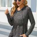 Sosolism Women's Maternity Nursing Tops Long Sleeve Breastfeeding Hoodie