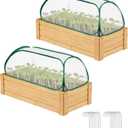 Garden Covers for Raised Beds, Plant Greenhouse Cover for Raised Garden Bed, Freeze Protection Humidity Domes for Gardening Germination and Seedling Propagation, Pest Protection, 2 Pack