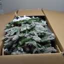 Total Tactic CM24991US-L 9 ft. Pre-Lit Artificial Snow Flocked Hinged Christmas Tree