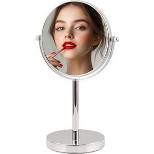OVENTE 6'' Tabletop Vanity Makeup Mirror, Polished Chrome MNLT60CH1X7X
