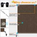 Vintage Mocha Outdoor Roller Shades 8' W x 8' H, Exterior Cordless Patio Shade Roll up-Down Blinds Spliced Design (Fixed 2 Poles, One-Full Piece Fabric Sunshade Screen), 96"W x 96"H
