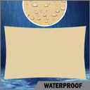 ShadeMart 9.5' x 9.5' Beige Square Waterproof Sun Shade Sail Canopy Awning, 95% UV Blockage & Water Resistant smTADS9, Outdoor Backyard Patio Garden Carport - We Make Custom Size