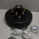 6 on 5.5" Trailer Brake Drum Kit Replaces for 5200-6000 lbs Axle Hub Heavy Duty, 6 Bolt Trailer Brake Hub Drum Fit for 12" X 2" Electric and Hydraulic Trailer Brake Assembly
