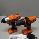 BLACK+DECKER 20V MAX Cordless Drill and Impact Driver, Power Tool Combo Kit with Battery and Charger (BD2KITCDDI) 2 Pcs