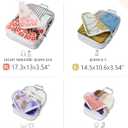Gonex Compression Packing Cubes, 4pcs Expandable Storage Travel Luggage Bags Organizers, Travel Cubes for Suitcase Carry On (Flowers)