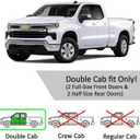 Rain Guards for 2019-2026 Chevy Silverado/GMC Sierra 1500 Double/Extended Cab, 2020-2026 Silverado/Sierra 2500HD 3500HD Out-Channel Window Visor Shields Vent Deflector Shade Wind Dark Smoke, 4PCS
