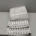 RUGSREAL Large 9 x 12 Boho Area Rug for Living Room - Non Slip, Low Pile, Machine Washable Farmhouse Carpet for Bedroom, Home Office (Black)