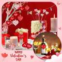 36 Pcs 2 Size 1.8/2.4 inch Valentines Day Heart Ornaments 8 Styles Heart Shaped Hanging Decoration for Tree Red Pink Silver Glitter Romantic Bauble for Wedding Party Supplies (Red)