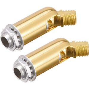 MECCANIXITY Sloped Ceiling Adapter 180 Degree Swivel M10 Thread, for Chandelier Ceiling Pendant Light, Gold Tone Pack of 2