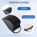 Clipper Guards Set, Hair Clipper Guards with Metal Clip, 6 Cutting Lengths 1.25"/1.5"/1.75"/2"/2.25"/2.5", Fits Most Cordless/Cord Wahl Clippers (Black, 10 12 14 16 18 20)