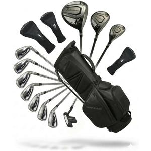 XDriveMax 15-Piece Golf Clubs Men Complete Golf Club Set - Beginner Golf Clubs Set for Men Right Handed - Forged Titanium 10.5 Driver, 5-SW Stainless Steel Irons, Putter & Stand Bag