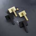 Gold Door Handle Interior,Privacy Door Handles for Bathroom, Satin Brass Heavy Duty Door Lever
