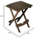 Adams Quik Fold Patio Side Table, Resin, Earth Brown