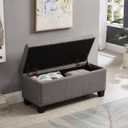 Premium Upholstered Rectangular Storage Bench - Multipurpose Seating and Organization Solution for Entryway, Bedroom, and Living Room, Plush Comfort with Safety Hinge, Hardwood Frame