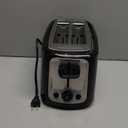 Toastmaster 2-Slice Toaster - Black with Stainless Steel - Kitchen Essential for Sandwich Bread & Breakfast Toast - Toaster with Wide Slots, High Rise Toast Lift & Cool-Touch Exterior