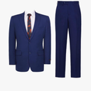 Men's Suit 2 Piece Classic Fit Elegant 2 Buttons Solid Jacket Blazer & Pants Set for Business Wedding Daily, Size 50L 44W