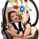 Uonlytech Baby Crib Hanging Rattles Toys, Carseat Toys Hanging Rattles Spiral Stroller Crib Cot Toy Spiral Toy Pram Hanging for Babies Boys and Girls