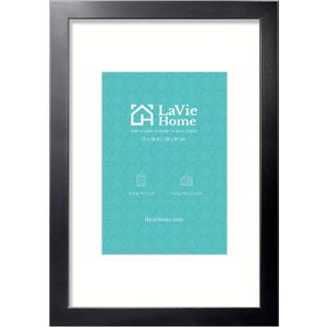 LaVie Home 11 x 16 Picture Frame Black Poster Frame,Display Pictures 7x10 with Mat or 11x16 Without Mat, Stable and Sturdy Frame and Polished Plexiglass, Horizontal and Vertical Format of The Walls