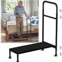 30.5'' Long Bedside Step Stool with Handle for Elderly Seniors Adults, Elderly Bed Step with Adjustable Height Handrails, Heavy Duty Bed Steps for High Beds, Bedside, Bathtub, Step, SUV