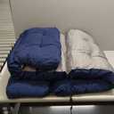 Waterproof Long Lounger Chair Cushion Outdoor Chaise Lounge Chair Cushions with Ties, Patio Recliner Thickened Lounge Chair Cushions for Indoor 74.4 x 22 x 4.7 Inches, Cushion Only (Blue)