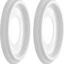 2Packs Molded Nylon Ceiling Medallion for Light Fixtures and Ceiling Fans, 9.8"OD x 4"ID x 0.94"P (Fits Canopies up to7-1/4")White