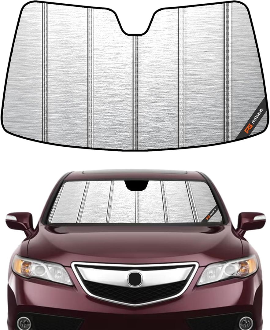 Pigenius Windshield Sun Shade for Acura RDX 2019-2026, Metallic Silver Finish