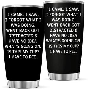 CUBICER Funny Quote I Forgot What I Was Doing Stainless Steel Tumbler 20 Oz For Busy People Workers, Parents Humor Lovers Bottle Mug Drink Tea Cool Heat Insulated Outdoor Iced Hot