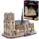 CubicFun 3D Puzzles for Adults Notre Dame de Paris Model Kits 128 Pieces, Puzzle for Kids Ages 8-14 Arts and Crafts Birthday Gifts for Kid Ages 8-12