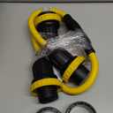 Kanayu 3FT RV Marine Boat Shore Power Adapter L5-30P Male 30A Plug to (2) 30A L5-30R Female, 30 Amp Y Splitter with Locking Ring and Collar (Black,Yellow)