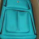 SWISSGEAR Sion Softside Expandable Spinner Luggage Durable Lightweight Travel Suitcase, Teal, Checked-Large 29-Inch