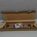 Rustic State Suvla Wall Mounted Wood Stemware Rack Hanging Shelf Glassware Holder Bar Organizer with 8 Wine Glass Storage 17 Inch Long Walnut