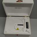 Retro CD Player with Bluetooth for Home Portable CD Player with Built-in Rechargeable Battery,Compact Desktop Design,USB,AUX,Headphone Jack,Vintage Music Player,No Remote Control(White)