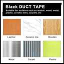 BOMEI PACK 5 Pack Black Duct Tape Roll Crafts, Residue Free Duct Sealing Tape Multi Pack, 8.3Mil x1.88Inch x 35Yds
