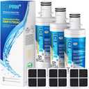 ICEPURE LT1000PC Replacement for LG LT1000P/PC/PCS ADQ747935 ADQ74793501 ADQ74793502 MDJ64844601 LMXS28626S LFXS26973S, LT-1000PC, LT1000, Kenmore 9980 Refrigerator Water and LT120F Air Filter 3 Combo