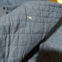 WDCOZY 100% Cotton King Size Quilt Set, Channel Pick Stitch, Navy Blue
