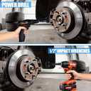 Wheel Hub Resurfacing Kit,Wheel Hub Cleaning Tool,Quick Rust Removal for Lug Studs and Rotors,Grinding Maintenance Cleaner Kit for Nuts,Car & Truck