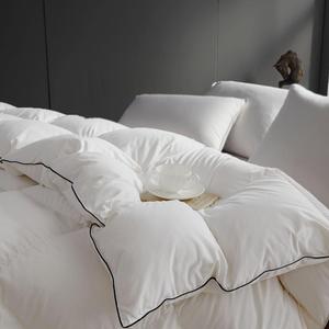 Noiseless Queen Size Down Comforter,Medium Weight All-Season Duvet Insert with 8 Loops,Luxury Bedding Comforter, White,90"x90"