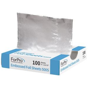ForPro Embossed Foil Sheets 500S, Aluminum Foil, Pop-Up Dispenser, for Hair Col