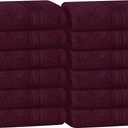 BOUTIQUO Ultra Soft Cotton 6 -Piece Hand Towel Set 16x24 Inch, Ideal for use in Bathroom, Kitchen, Gym, Spa & General Cleaning, Compact & Lightweight Multi Purpose Hand Towels - Burgundy