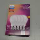 PHILIPS LED 60W A19 4-Pack Ultra Definition Soft White (2200K) 800 Lumen (8W=60W) Dimmable Flicker Free Light Bulbs