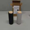 Salt and Pepper Grinder Set - Adjustable Ceramic Grinder - Premium Spice Shaker - Condiments Dispenser - Easy to Refill - Wood and soft coated plastic - 6.2 x 2.2 inch (White and Grey)