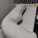 Momcozy J-Shaped Pregnancy Pillow for Sleeping with Cooling Cover, Side Sleeper Support for Belly, Hip & Leg, Deep Grey