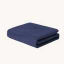 Aimon Weighted Blanket Cover (60"x80", Dark Blue, Queen Size, Side Zipper) 100% Cotton Washable Cover for Weighted Blanket, Removable Weighted Blanket Cover with 8 Ties