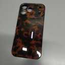 Compatible with iPhone 17 Pro Max Case, Tortoise Shell Retro Amber Brown Cheetah Print Leopard, Fashion Soft TPU Protective Case for Women Compatible with iPhone 17 Pro Max 6.9 '', Color1