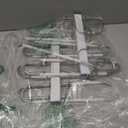 HUITEM Space Saving 6 Tier Pant Hangers, Anti-Slip, Lightweight, Stainless Steel, 2 Pack, White
