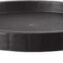 NAZKAEN 12.6 Inch Planter Caddies Rolling Saucer Caddy with Wheels, Heavy Duty Wheeled Stand for Potted Plant, Round Coaster Roller Base Tray with Casters, Flower Pot Dolly Holder for Indoor Outdoor, Black