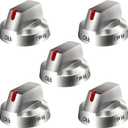DG64-00473A Fits Samsung Stove Knob Replacement, Top Burner Control Dial for Samsung Gas Stove Knobs, Compatible with Stove Number NX58H5600SS NX58H5650WS NX58J7750SS NX58M6850SS, 5 Pack