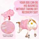 Lukovee Recovery Suit for Dogs, Zipper On Recovery Suit for Female Male Dog, Onesie Abdominal Wounds Cone E-Collar Alternative Prevent Licking Spay Recovery Suit (Pink, XXL)