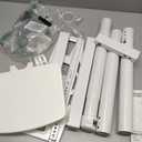 Mobile TV Stand for 23-60 Inch LCD LED Flat/Curved Panel Screen TVs up to 88 lbs, Rolling TV Stand with Adjustable Shelf & Tilt, Portable Floor Stand on Wheels for Bedroom, Living Room, White