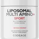 Codeage Multi Amino+ BCAA & EAA Supplement, All 9 Essential Amino Acids, Free-Form Branched-Chain Amino Acid Pills, Sport Supplement, Pre & Post Workout, Liposomal Delivery, Vegan, 240 Capsules